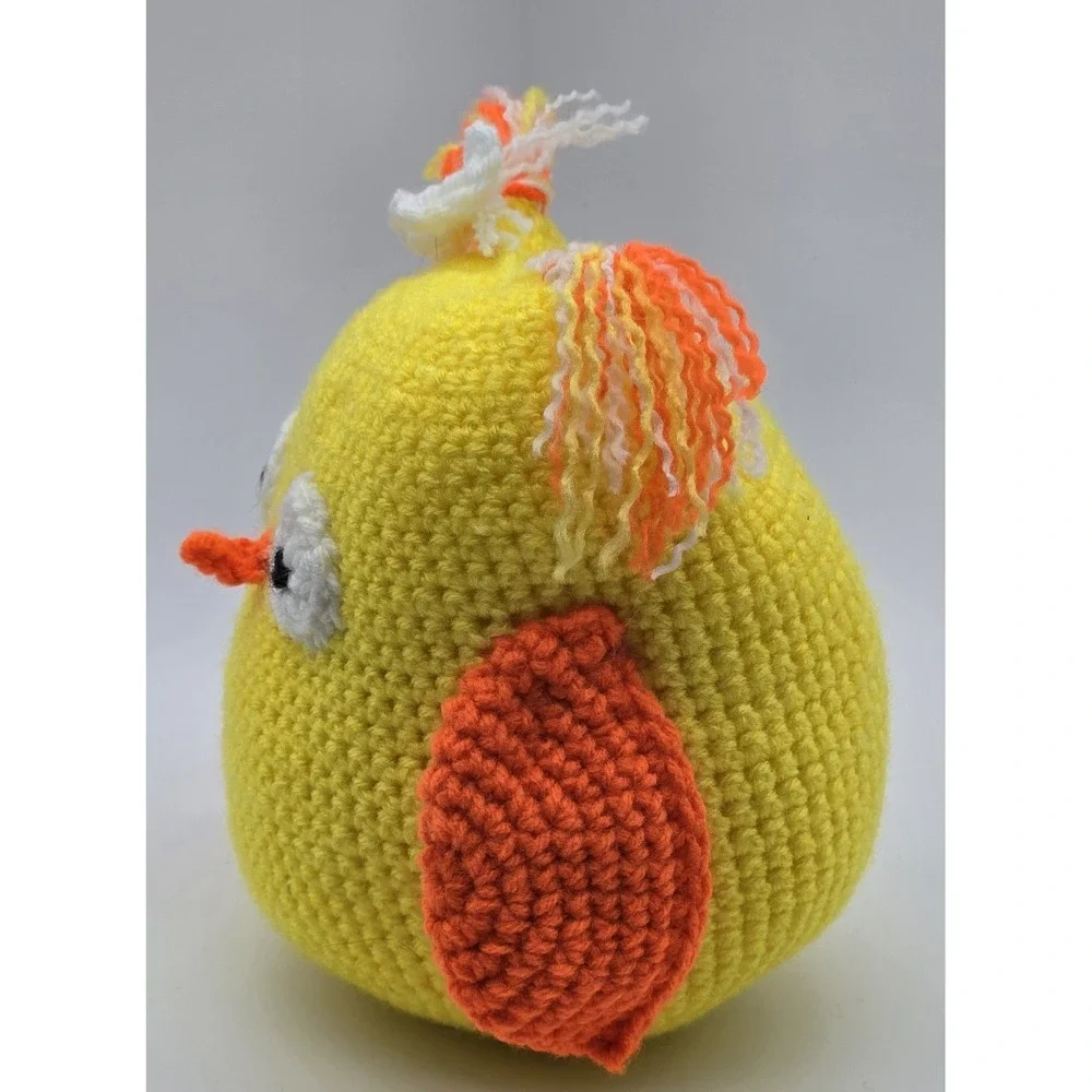 Crochet Handmade Owl Toy Yellow Orange Amigurumi Soft Yarn Decor Plush‎ 9